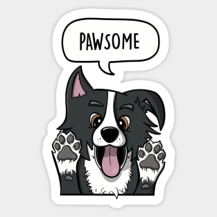 Pawsome Border Collie Sticker